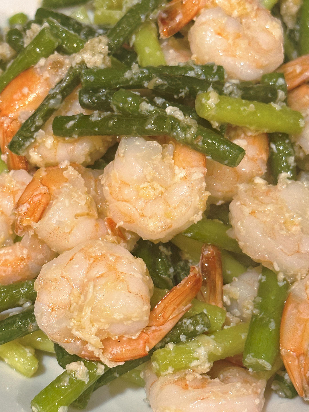 蒜苗虾仁小炒
