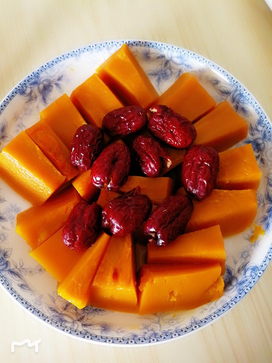 红枣百合蒸南瓜