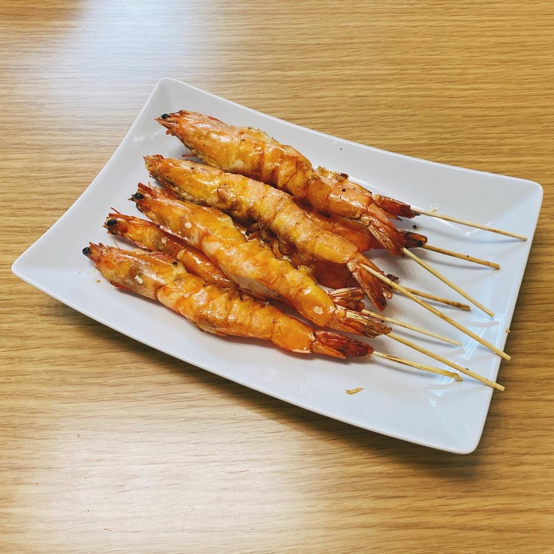 在家也能做出日料店的盐烤大虾~