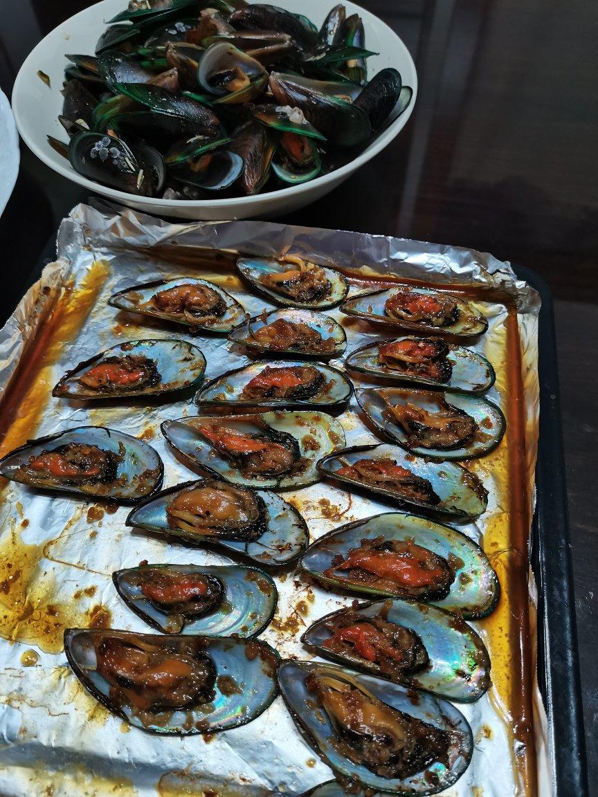家庭烤箱版烤青口贝