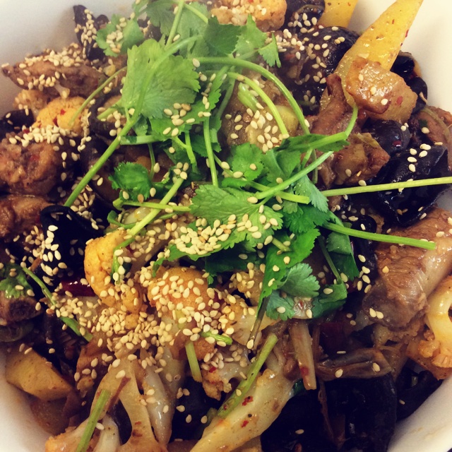 红酒豆豉干锅脆排