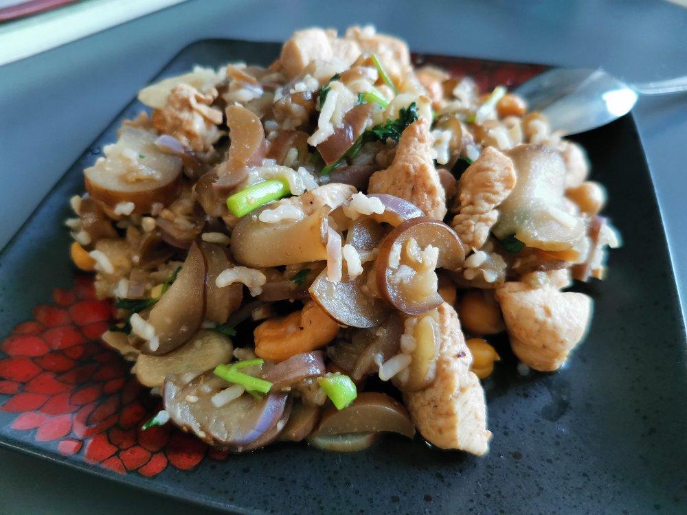 【健康三餐】鹰嘴豆鸡胸茄子饭