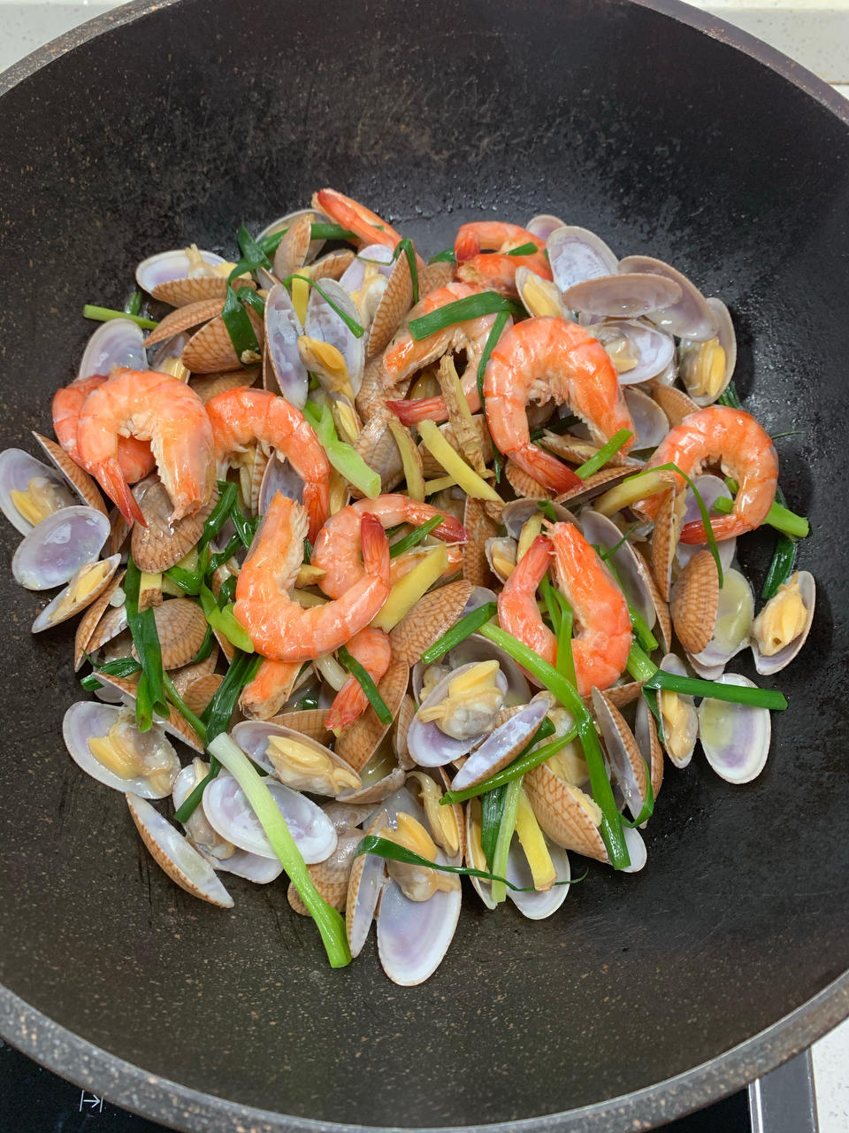 盐焗海鲜🦞（花甲螺+虾）