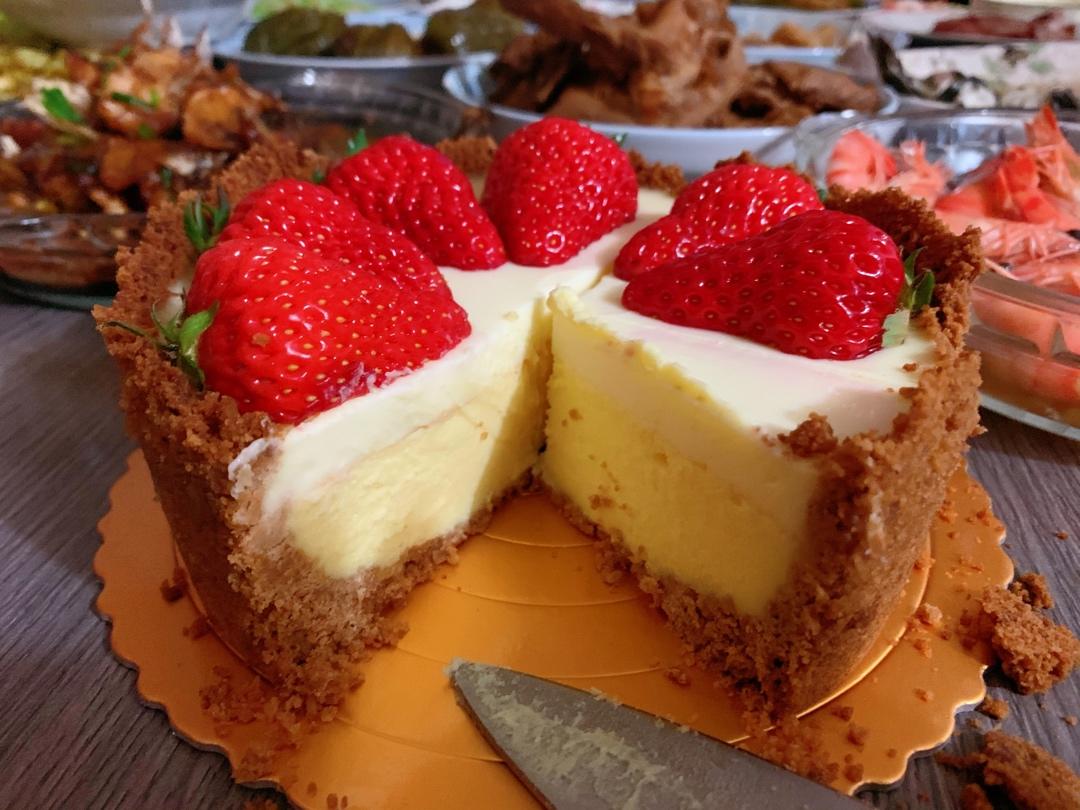 ㊙️🔥慕斯遇上重乳酪‼️好吃到爆双层芝士蛋糕