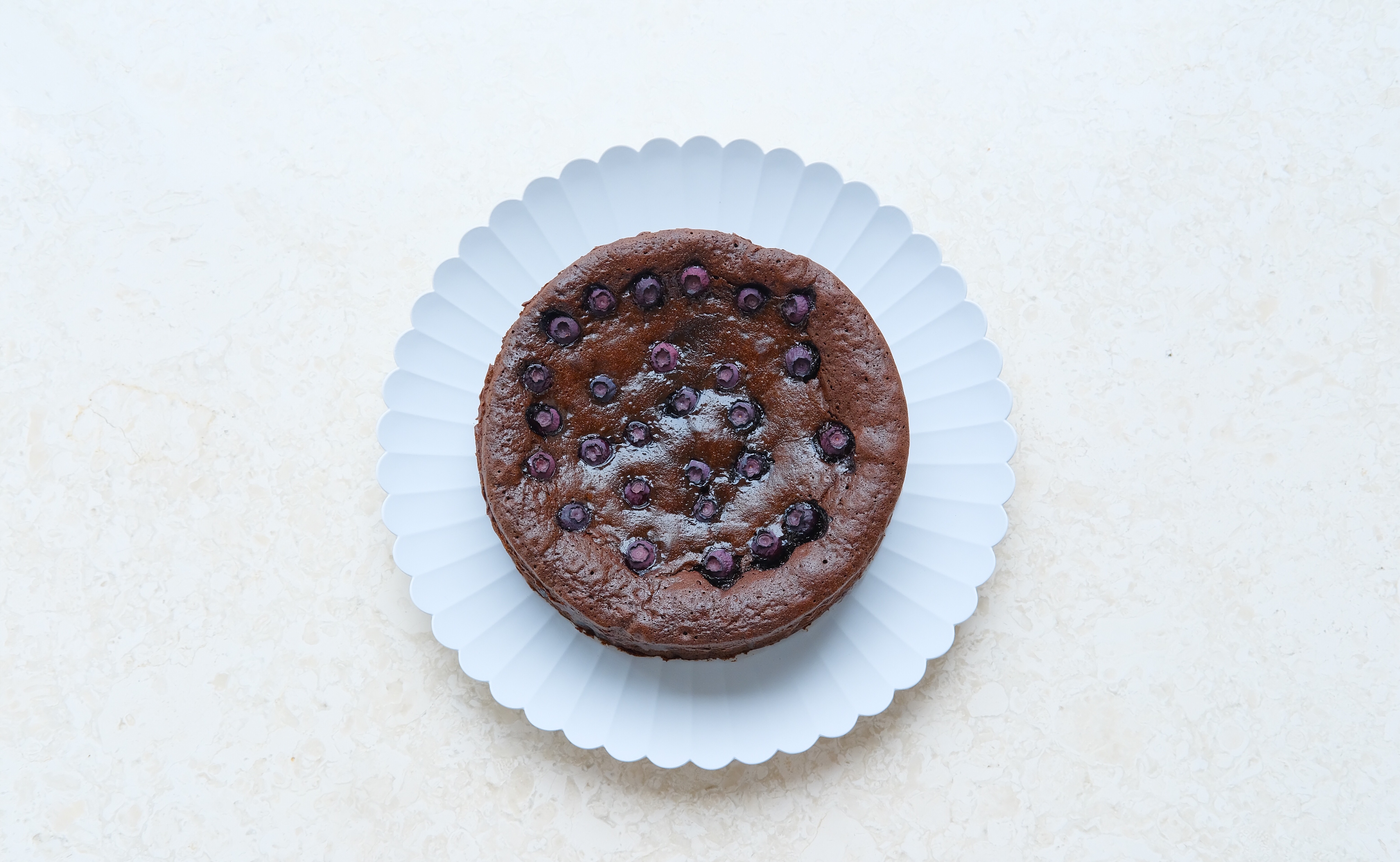 蓝莓巧克力软心蛋糕（低糖版）的做法 步骤16