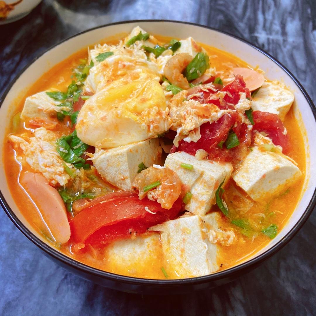syuhamm做的西红柿鸡蛋豆腐汤