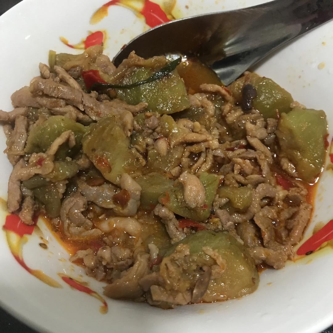 茄子炒肉丝