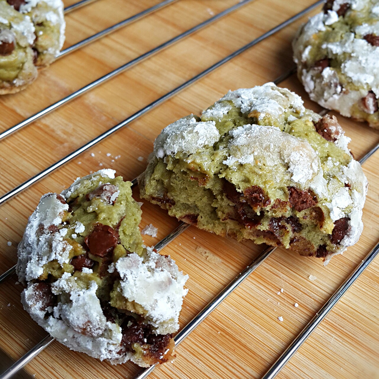 抹茶奶酪巧克力曲奇 Matcha Cream Cheese Choc Cookies