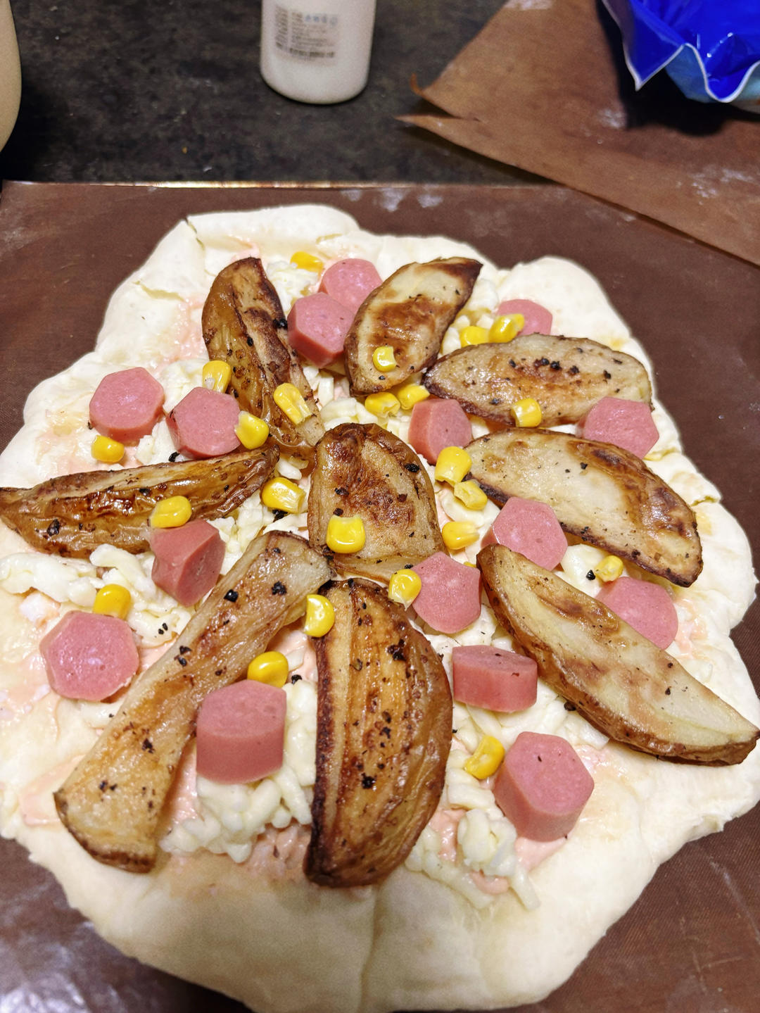 完美复刻达美乐！【土豆披萨】这么做口感太绝了！