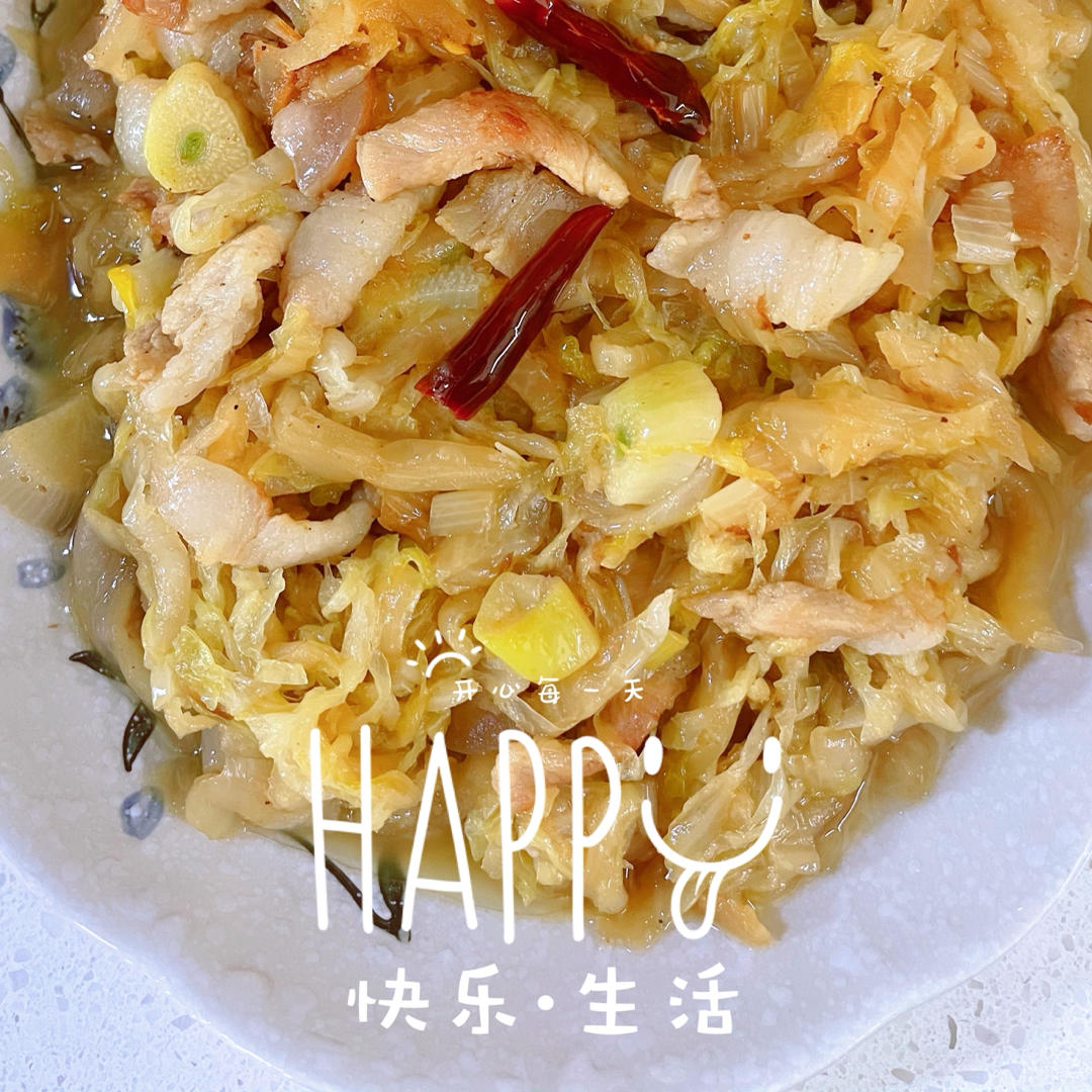 东北菜～酸菜炒肉丝