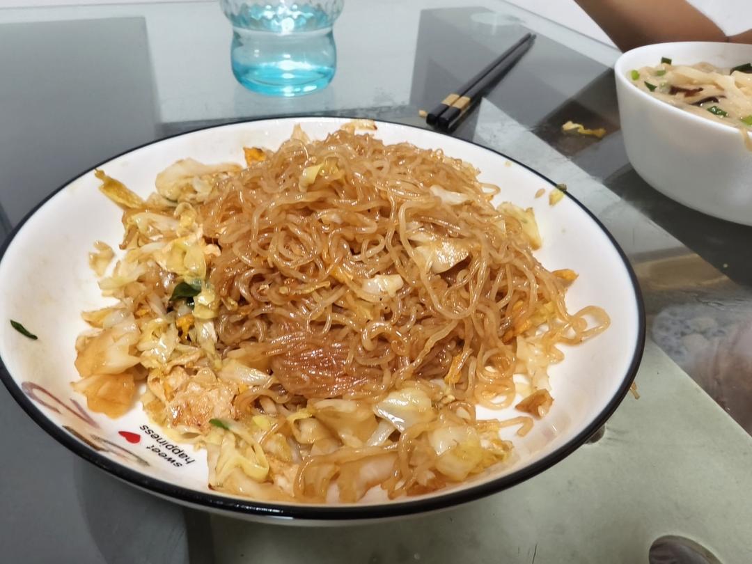 粉丝炒包菜