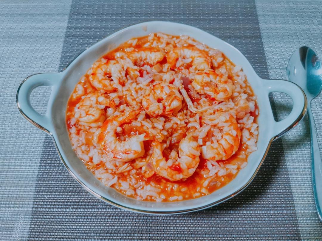 番茄虾仁烩饭