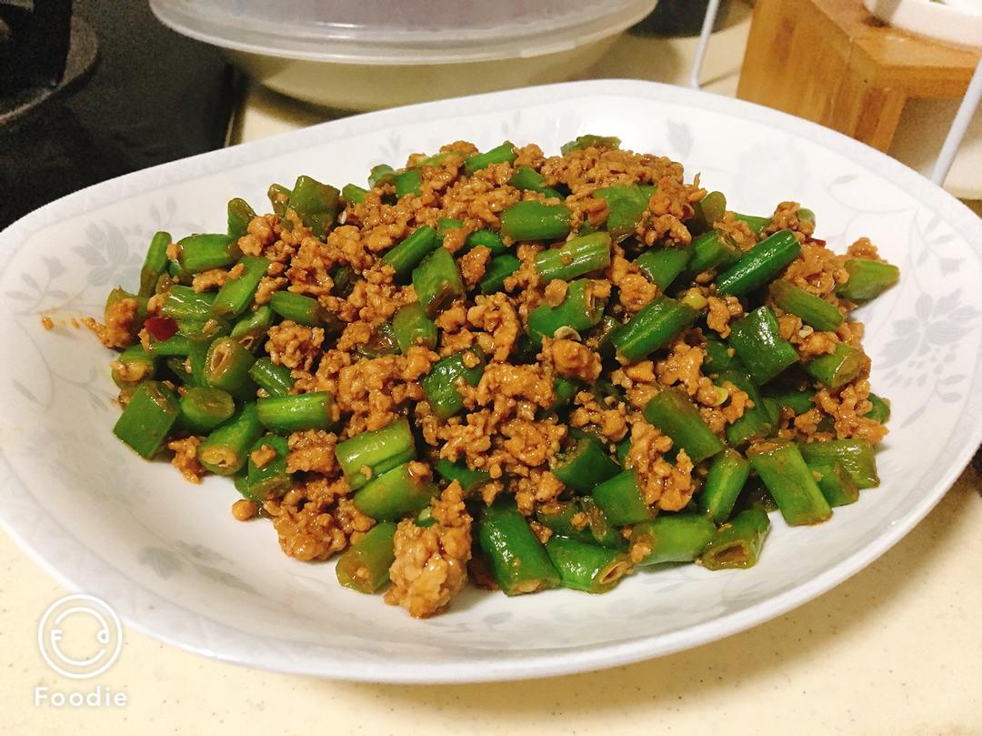 肉沫豆角下饭菜