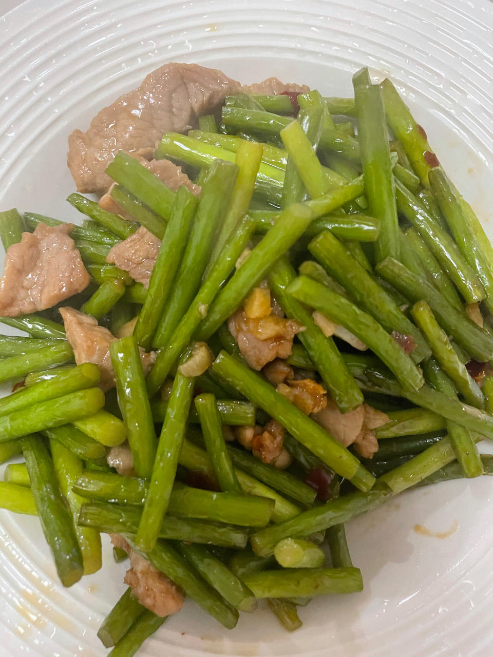 【蒜苔炒肉】