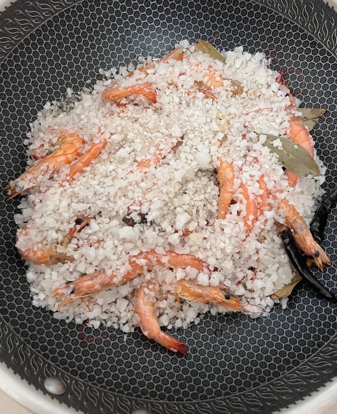 超大超鲜的盐焗🦐虾