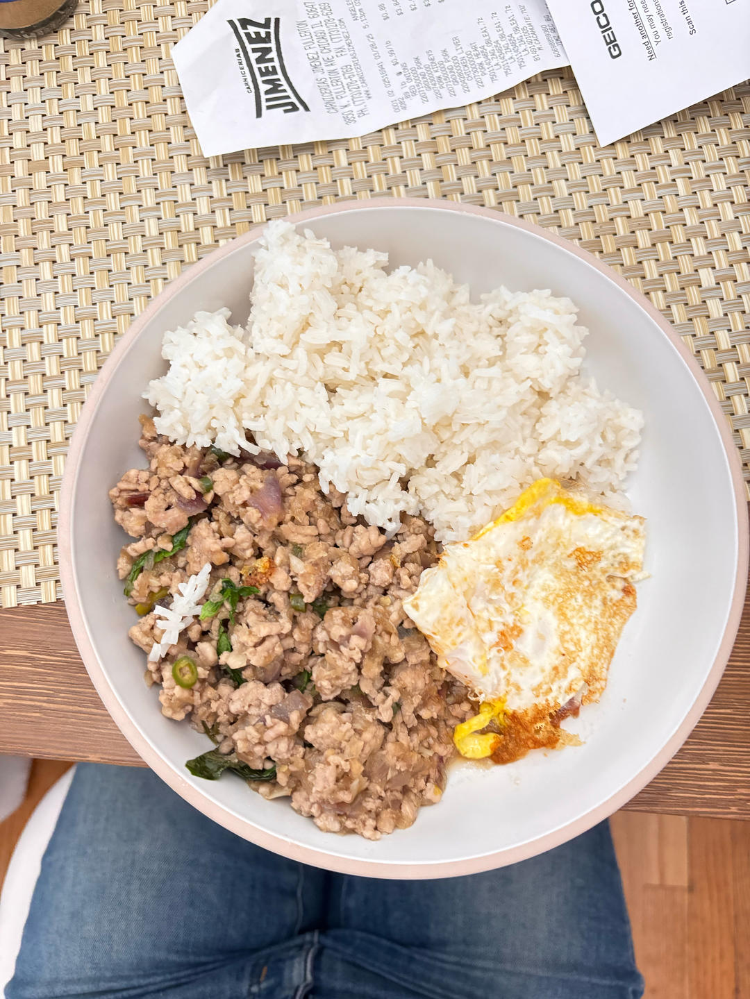 泰式打抛饭（九层塔肉沫）