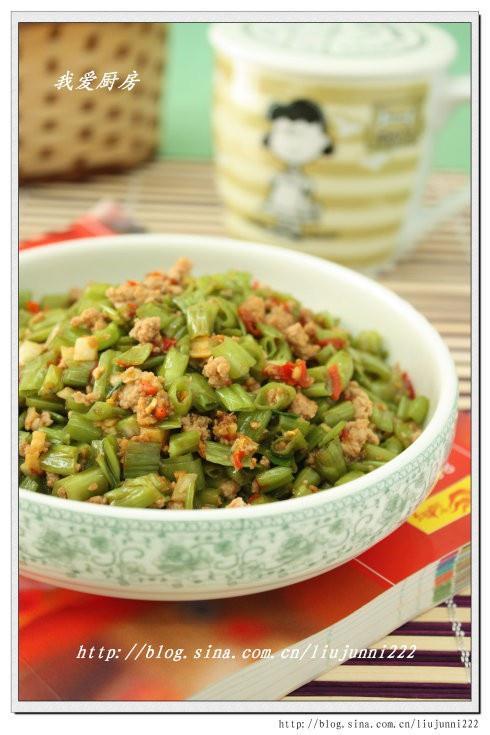 空心菜梗炒肉末的做法