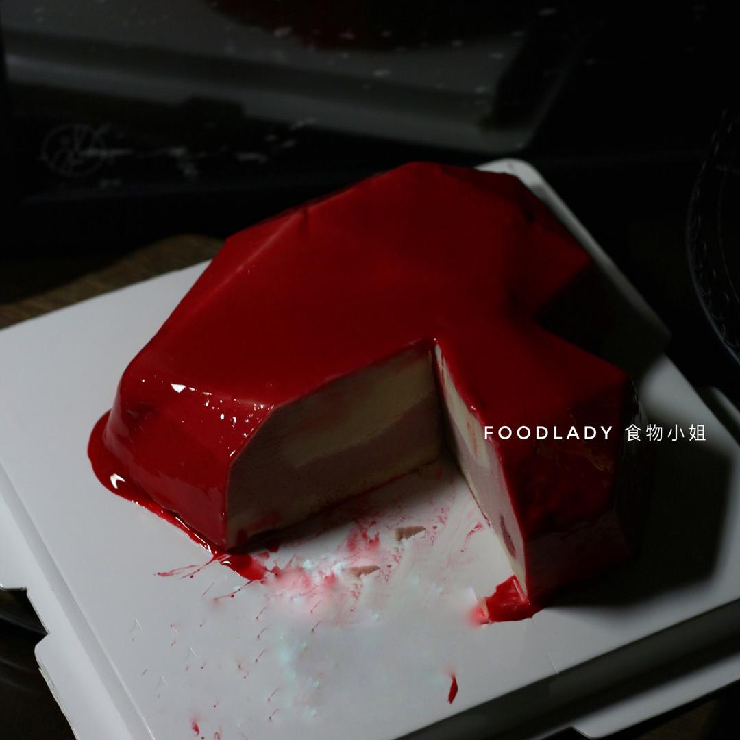 红色光亮淋面