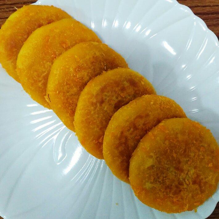 豆沙南瓜糯米饼(外酥里嫩)