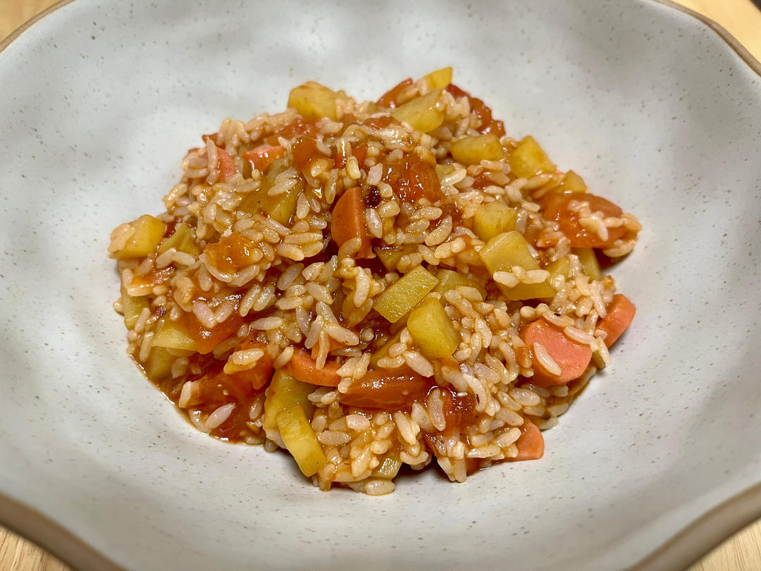 土豆番茄烩饭（火腿肠）