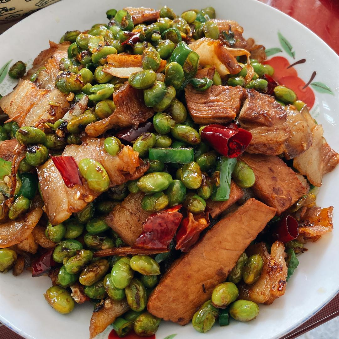 毛豆炒肉