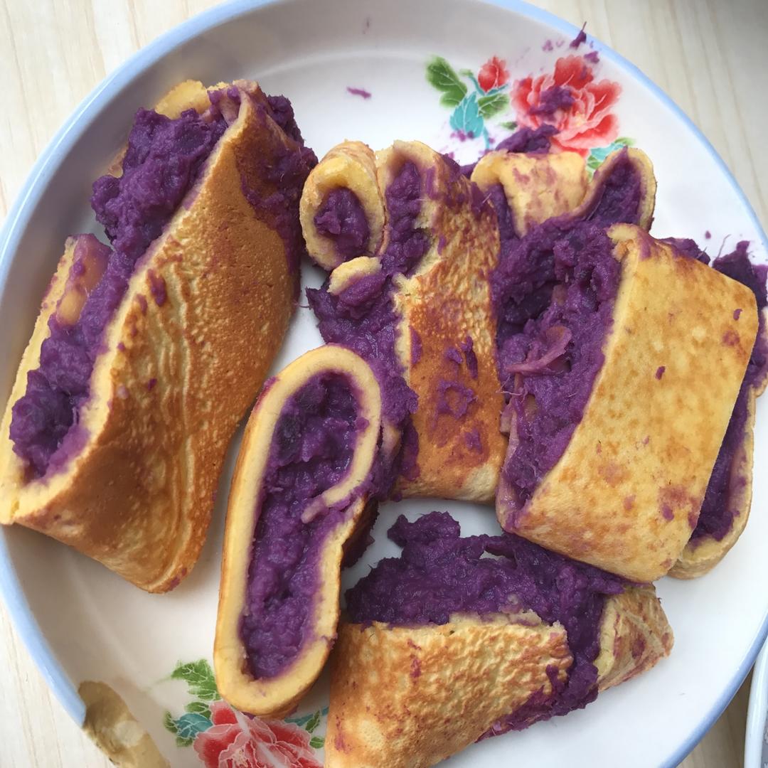 紫薯鸡蛋卷