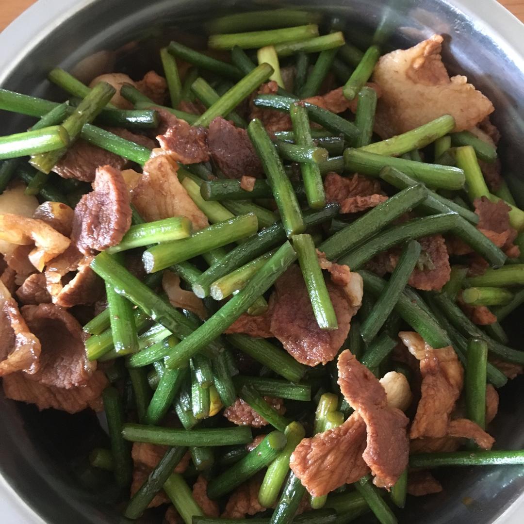 蒜苔炒肉