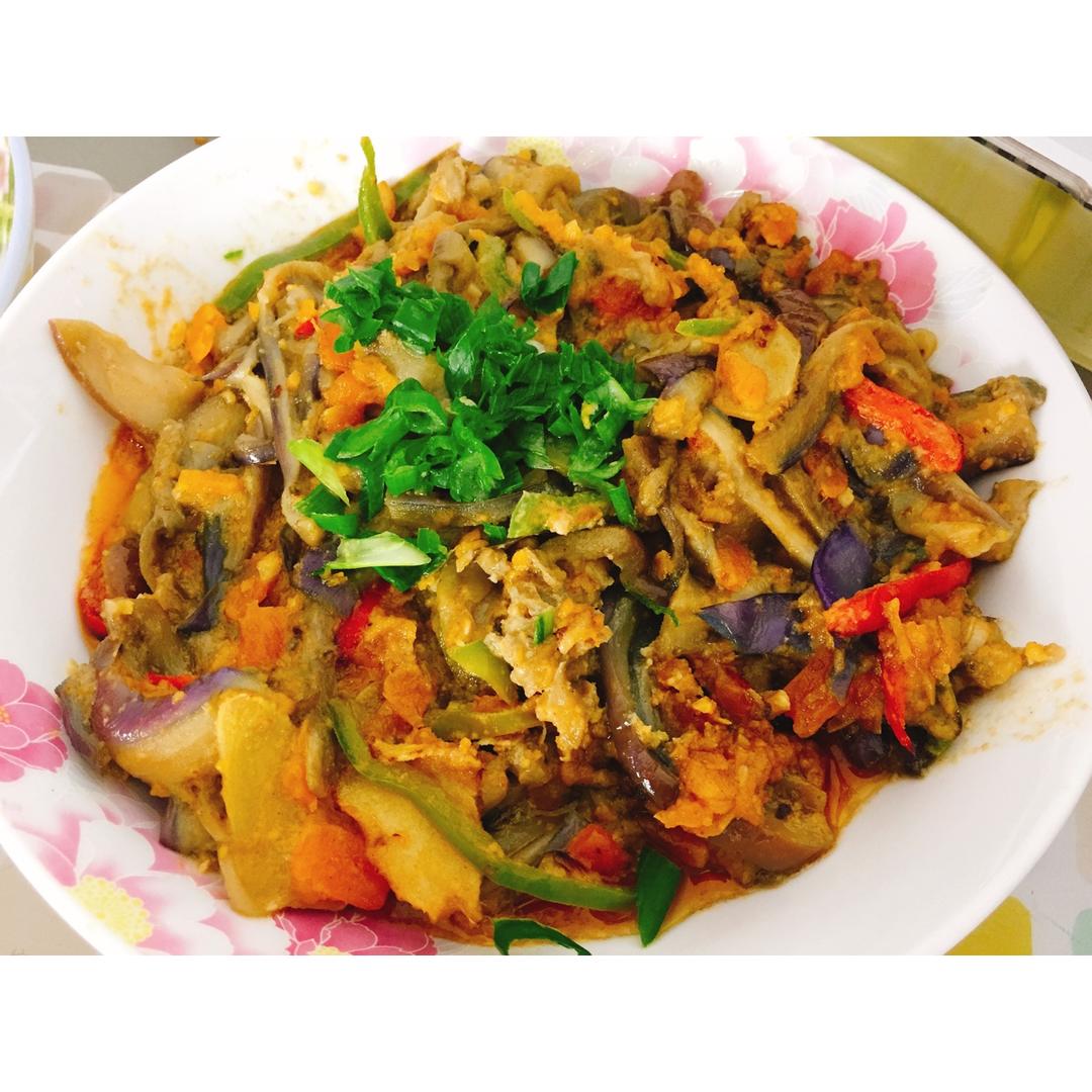咸蛋黄烧茄子