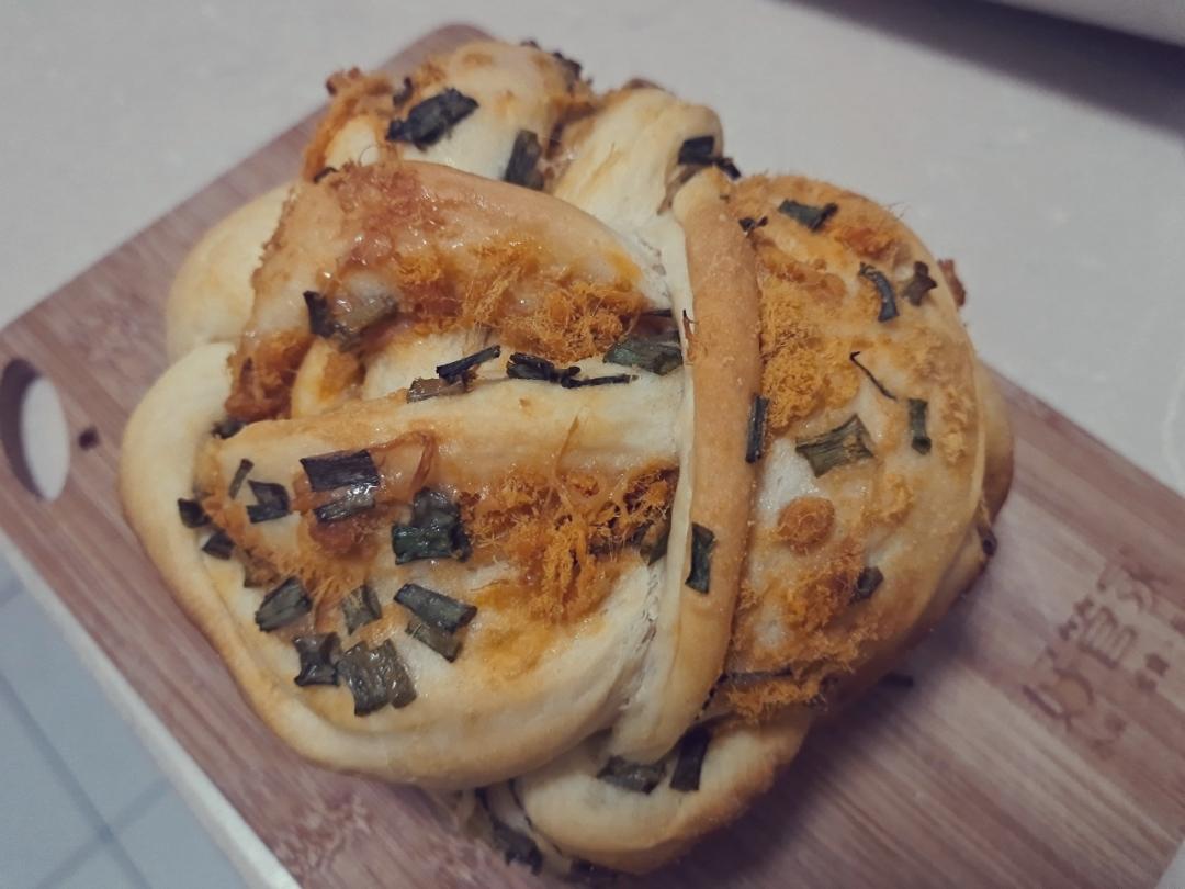 面包机做香葱肉松吐司