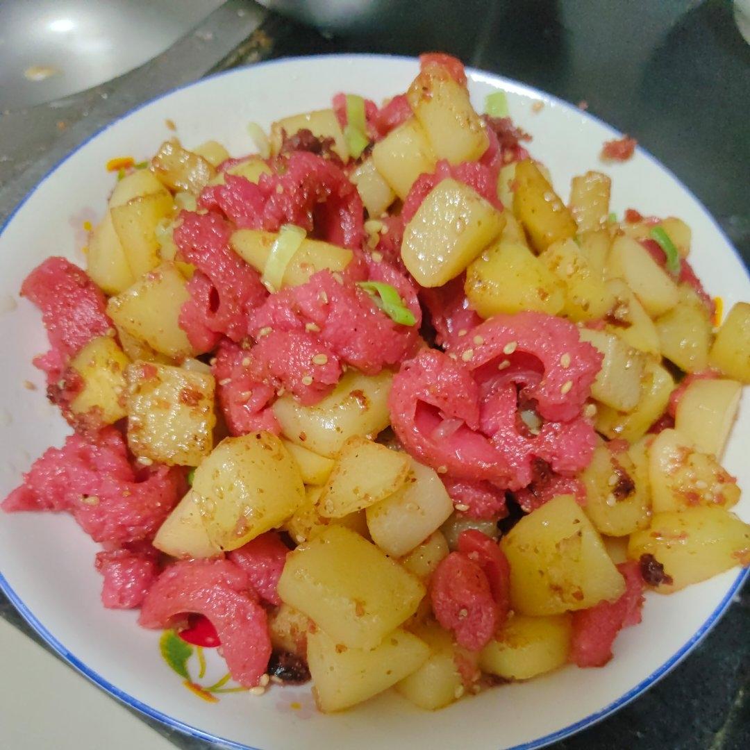 烧烤风味的土豆小香肠