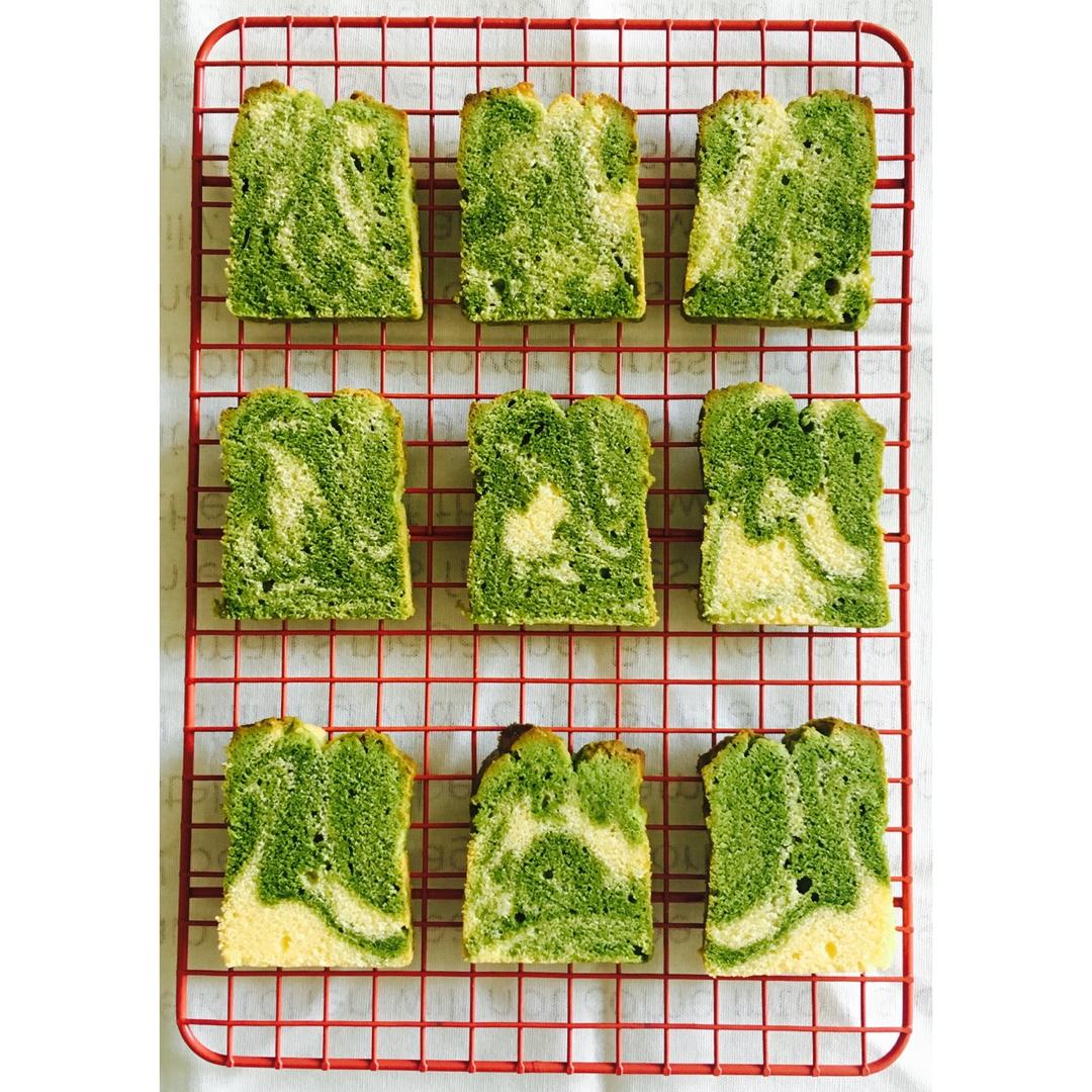 香草&抹茶双拼磅蛋糕（白菜磅）