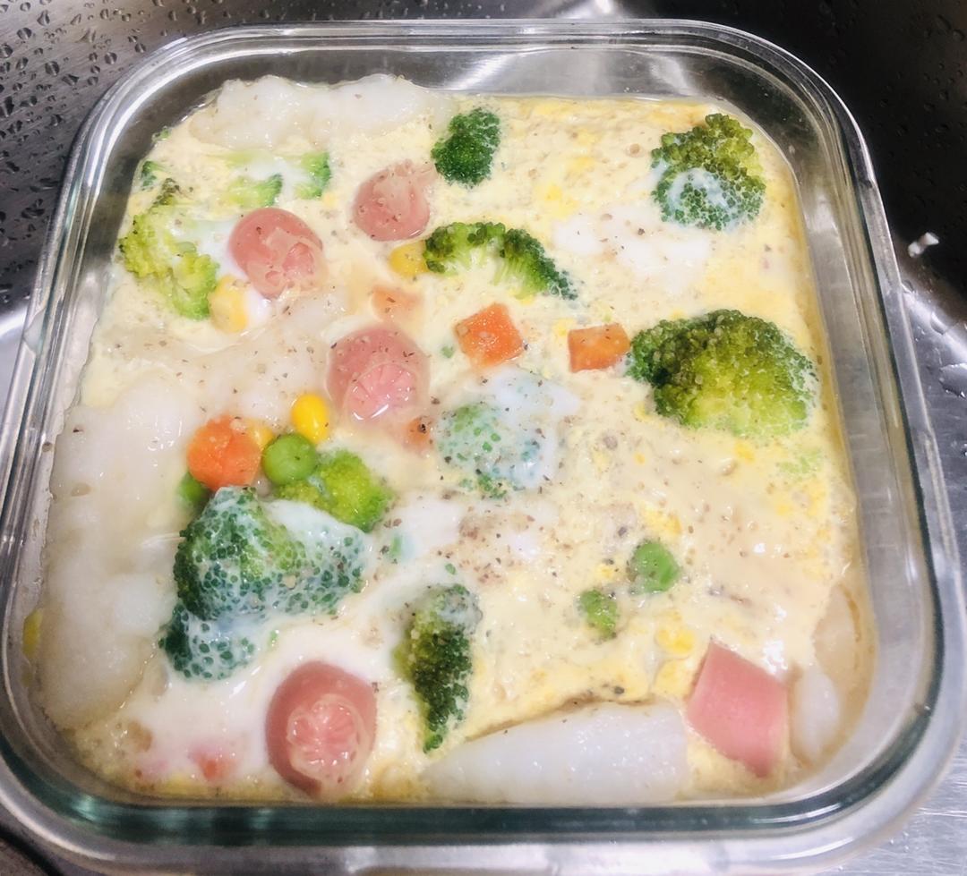 虾仁西兰花豆腐鸡蛋羹