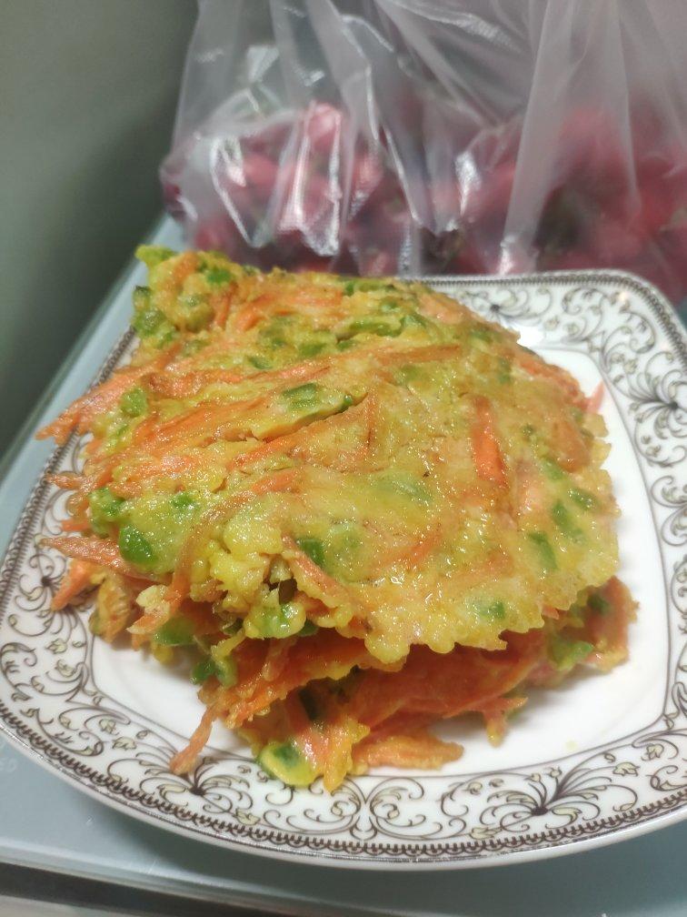 发抖的瑟瑟做的香煎胡萝卜饼