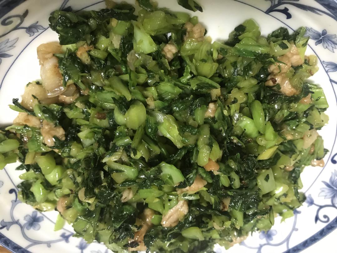 芥菜肉末的做法