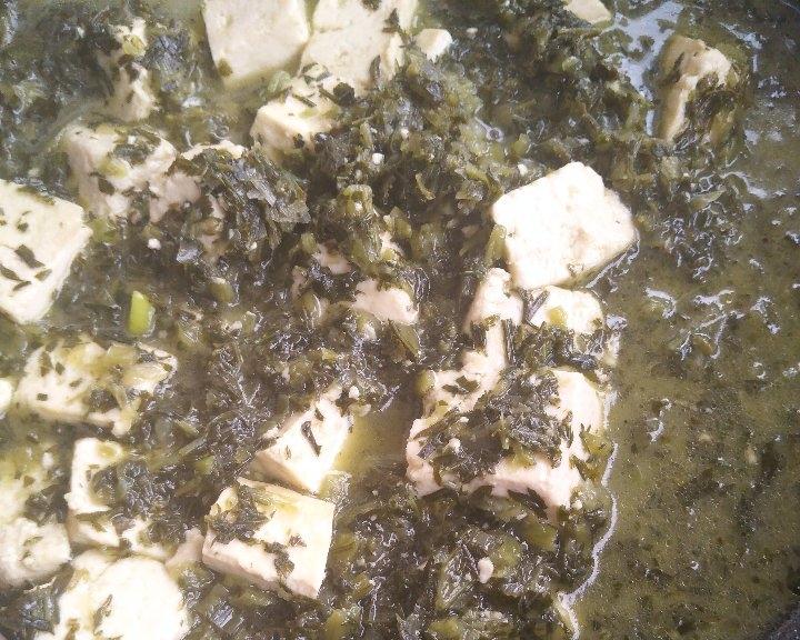 东北菜，芥菜樱炖豆腐