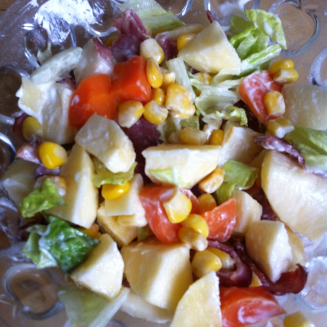 新绿如海做的水果沙拉