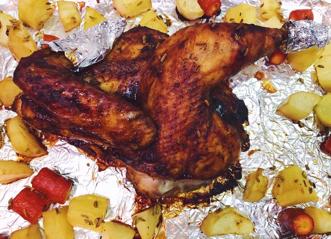 迷迭香脆皮烤鸡