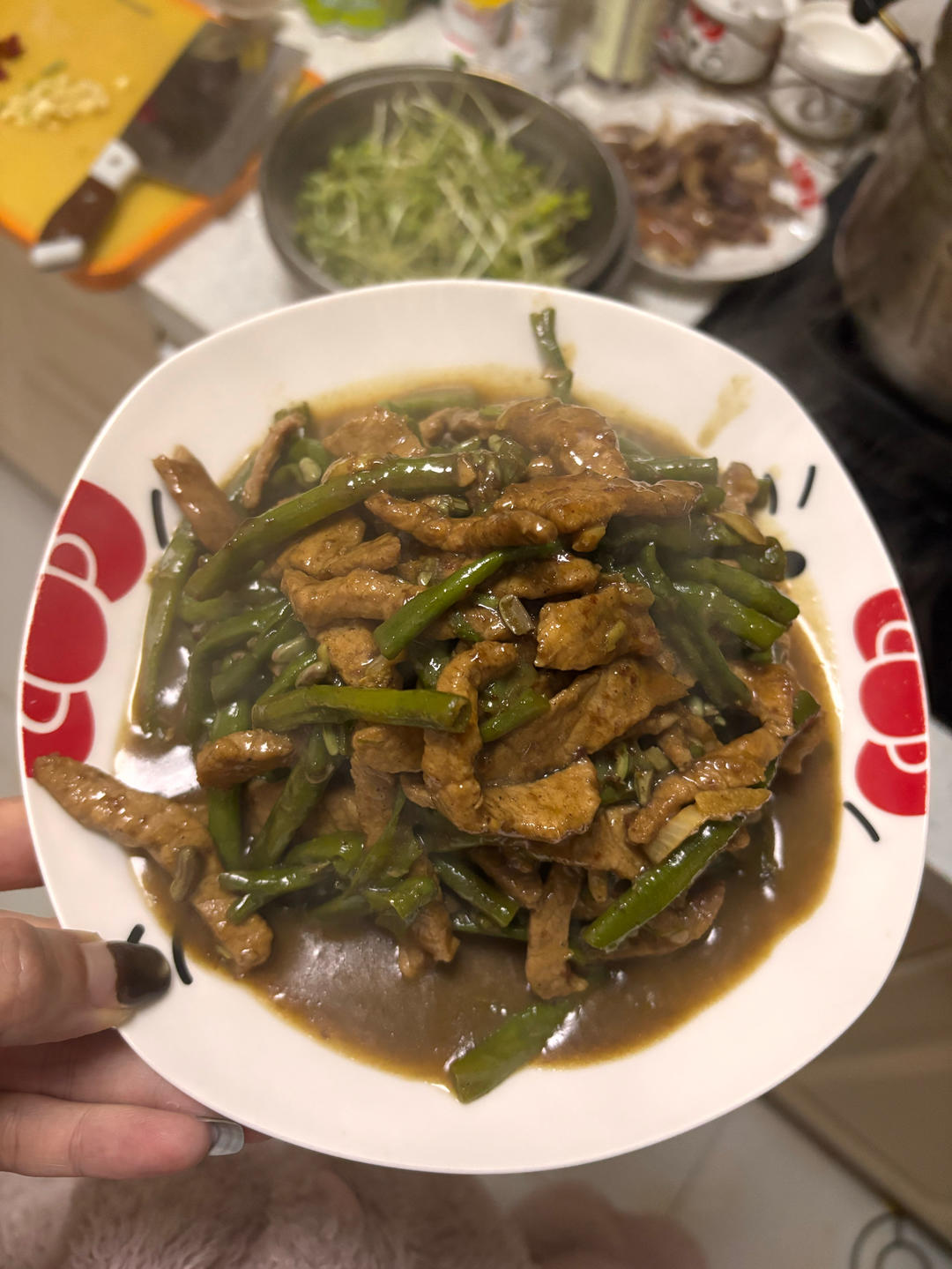 零厨艺的豆角炒肉