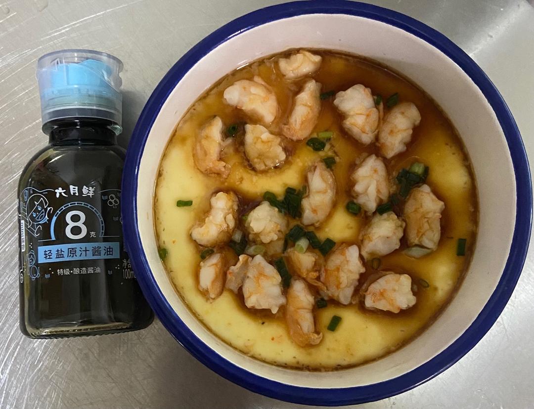 鲜嫩的虾仁蒸蛋的做法 步骤4