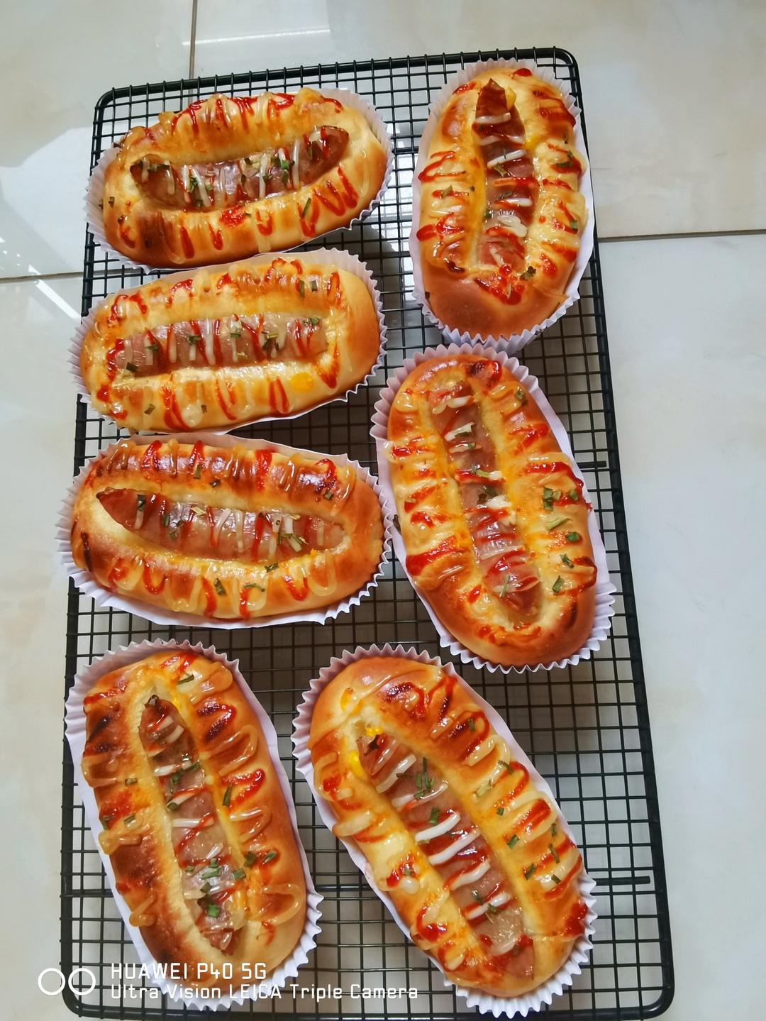 美味的香肠面包