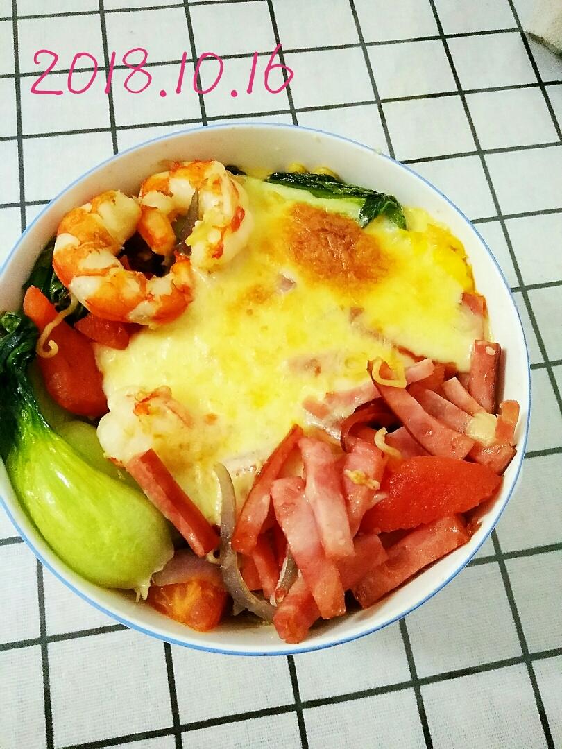 番茄芝士鸡蛋面