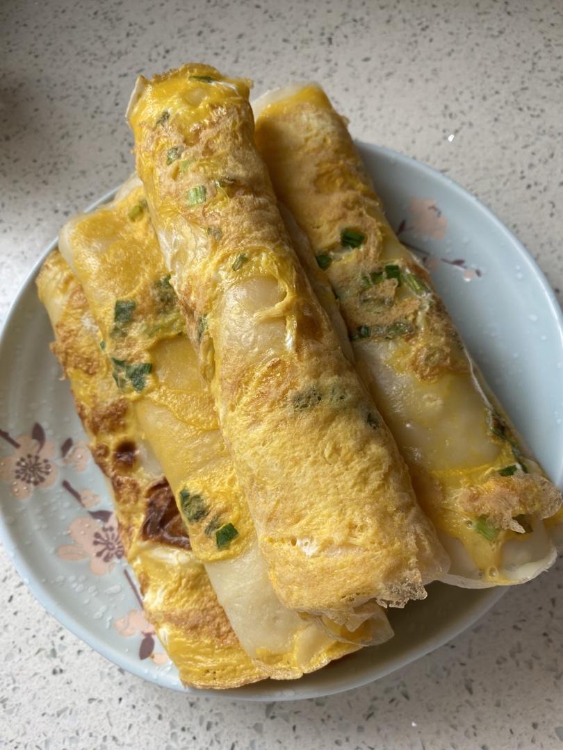 手不粘面轻松搞定早餐鸡蛋饼 省时省力 柔软又劲道 附细节视频详解