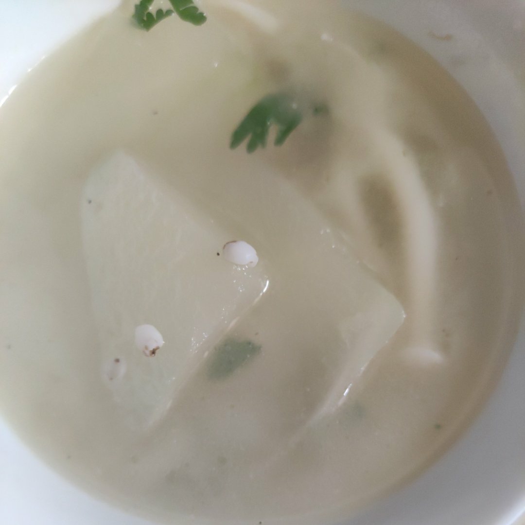 海鲜菇冬瓜薏米汤—解暑润肺汤
