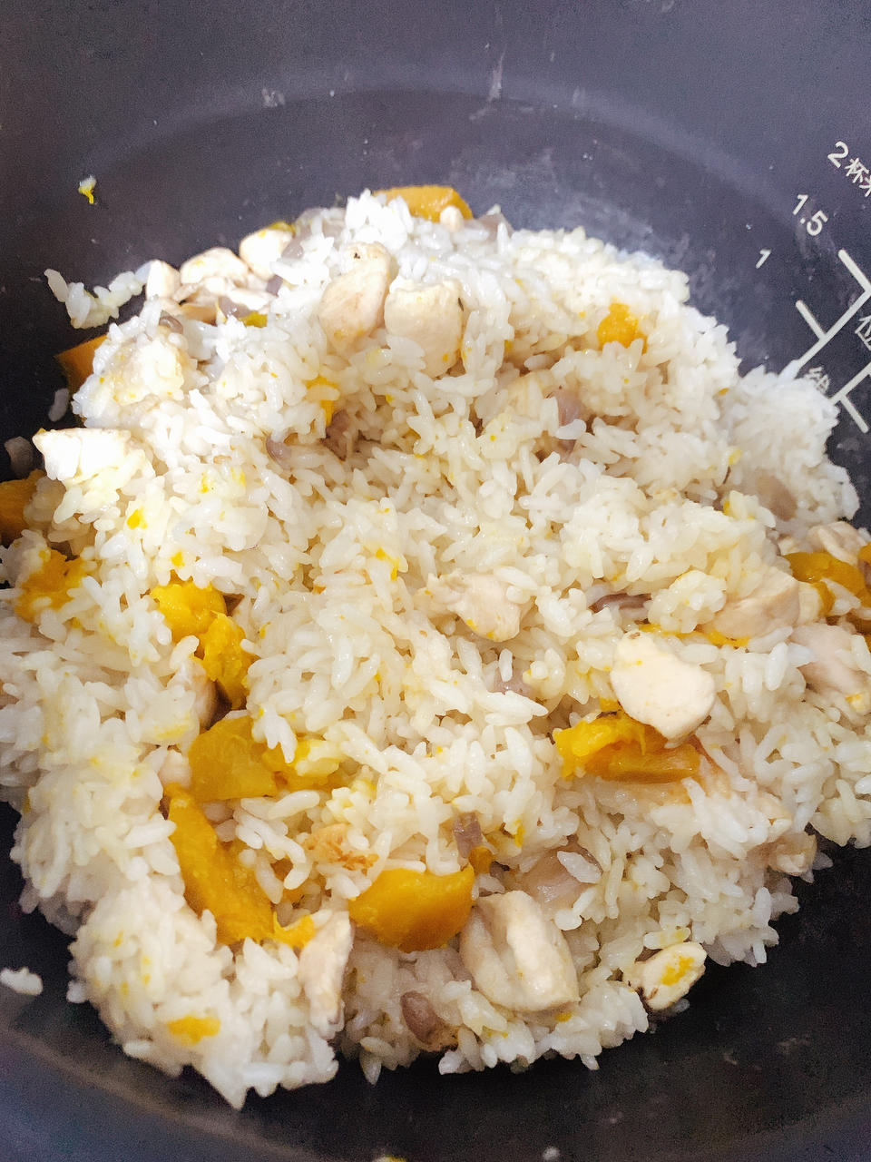 南瓜鸡肉饭