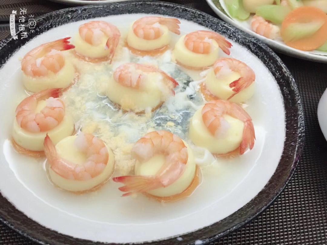 虾仁蒸日本豆腐
