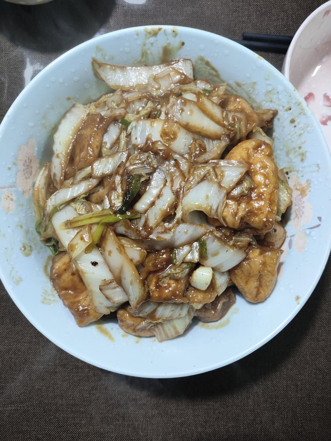 大白菜炒老油条