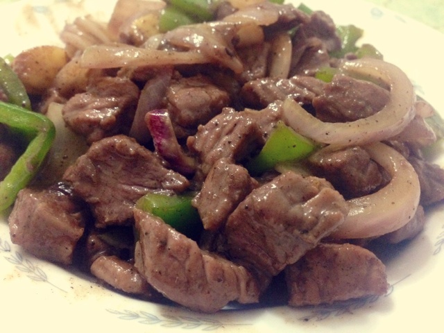 黑椒牛肉粒