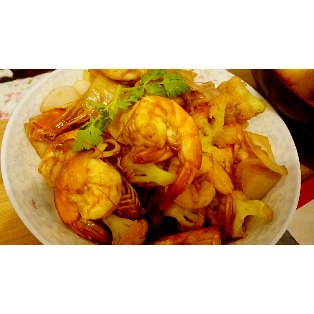 鲜虾炒西兰花
