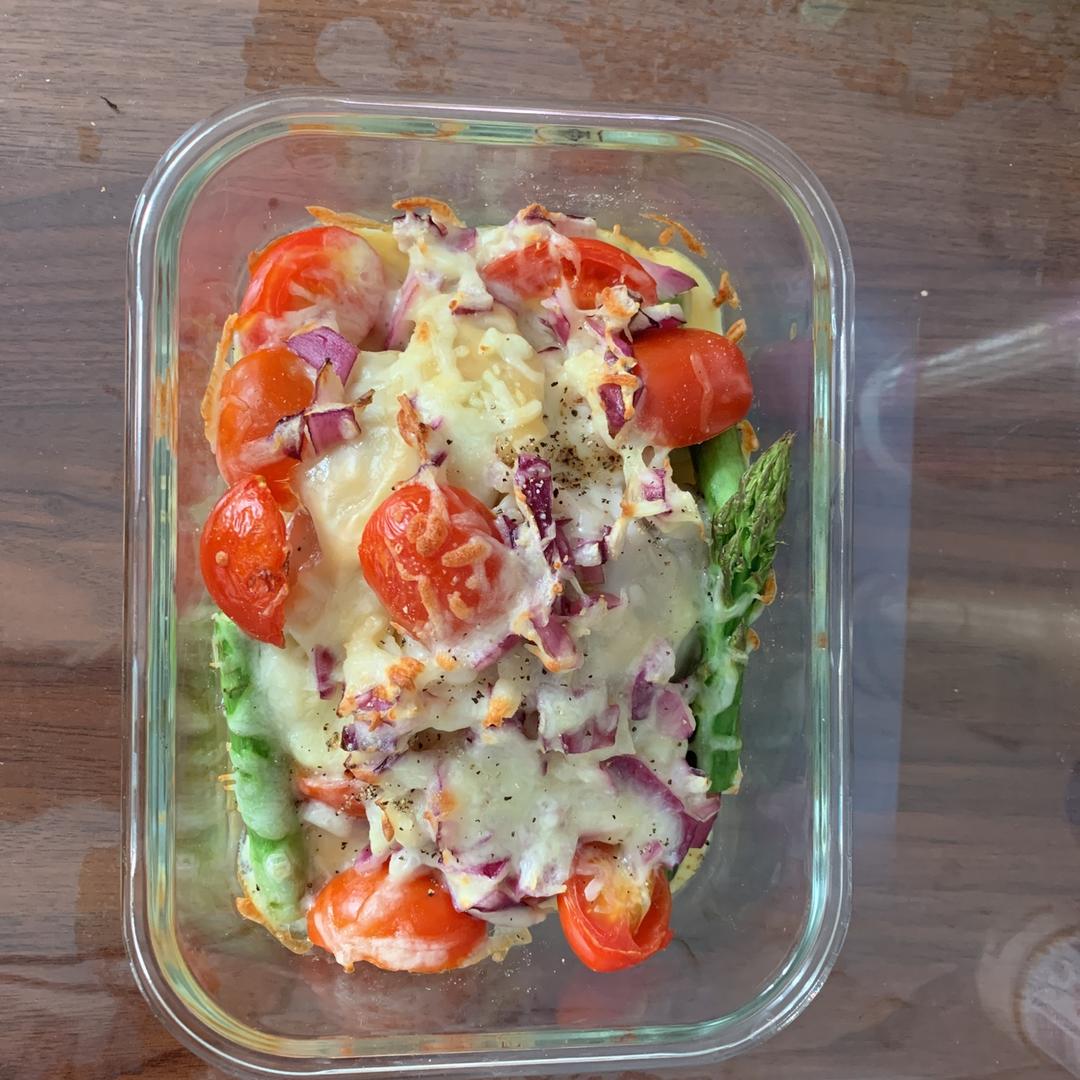 蛋奶芝士焗水饺
