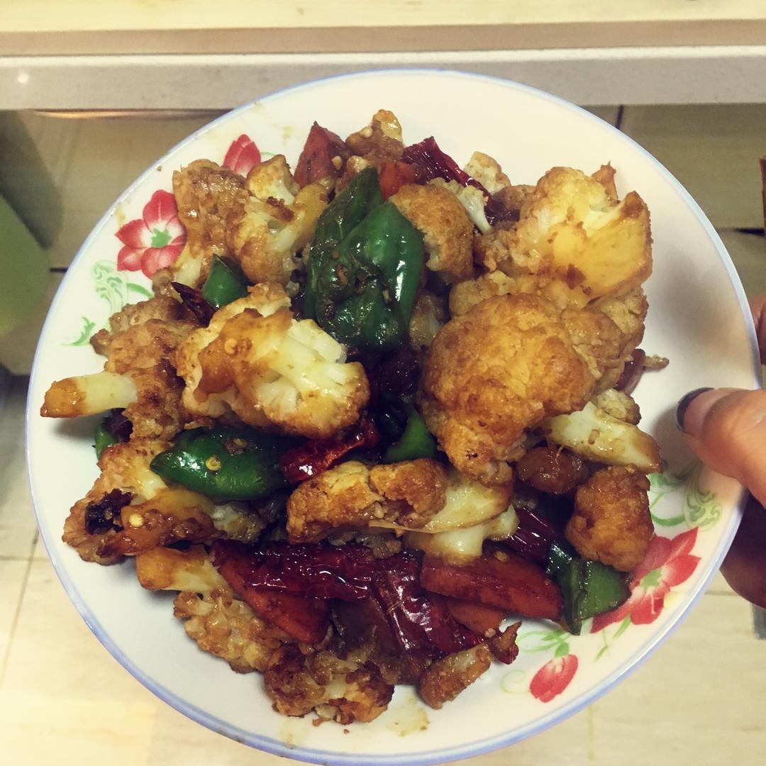 老丁的私房菜-干锅花菜